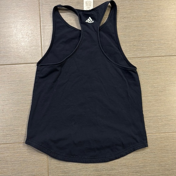 Adidas Black Tank Top with White Logo - Picture 6 of 9